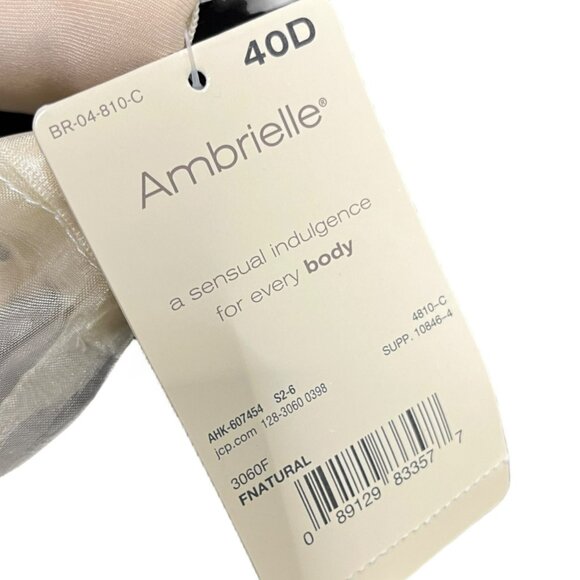 Ambrielle 40D Bra Tan‎ Multiway Strapless Underwire Back Closure new - Picture 4 of 6